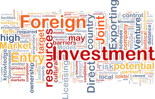 word cloud image foreign direct investment market entry